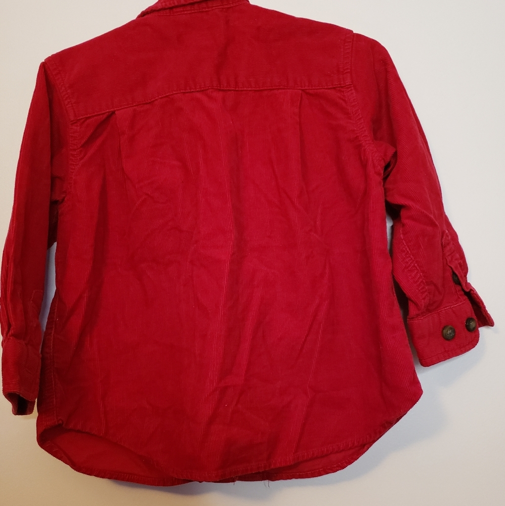 🛍 Red Button-down Shirt - Picture 2 of 3